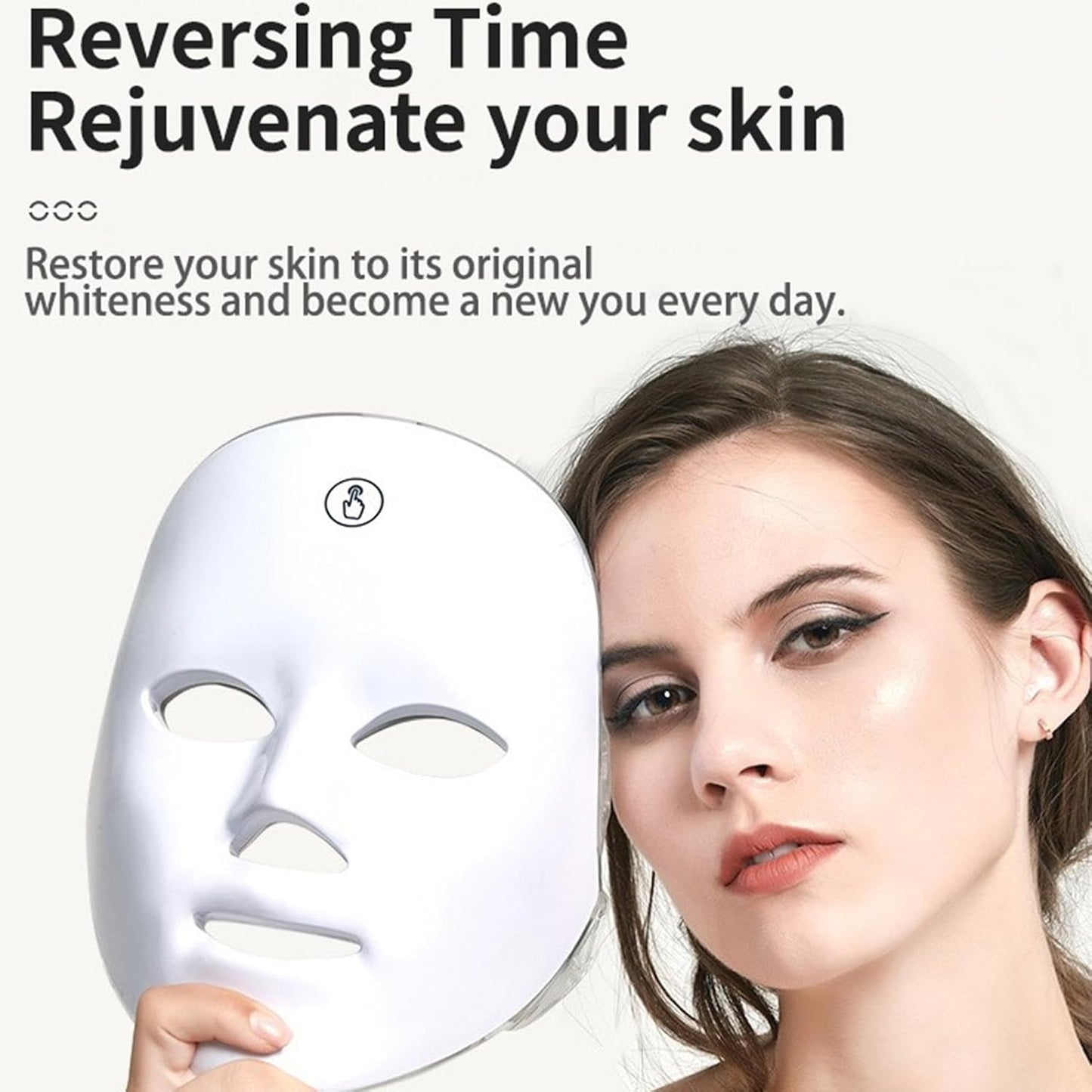 Led Face Mask Light Therapy, 7 Colors LED Light Therapy Mask for Facial Skin Care, Colorful LED Beauty Mask, Led Mask Therapy Facial